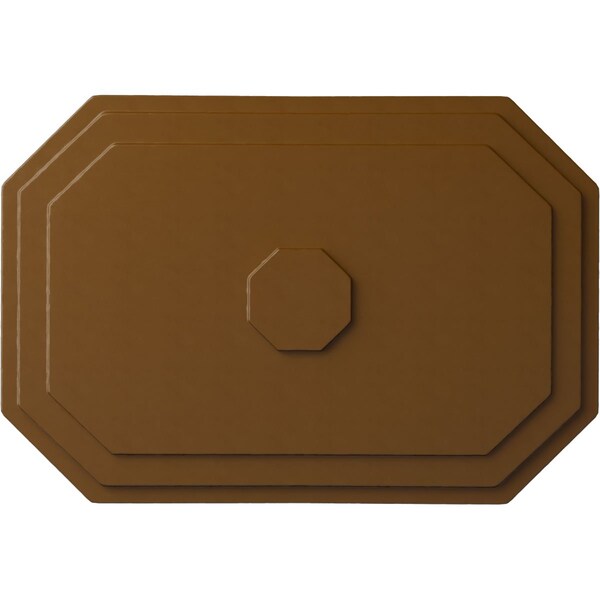 Ekena Millwork Felix Ceiling Medallion, Hand-Painted Smokey Topaz, 25 1/4"W x 17 1/4"H x 1 3/4"P CM25FESTF - main